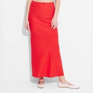 Red Wild Fable Maxi Skirt